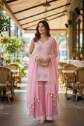 Embroidered sharara suit
