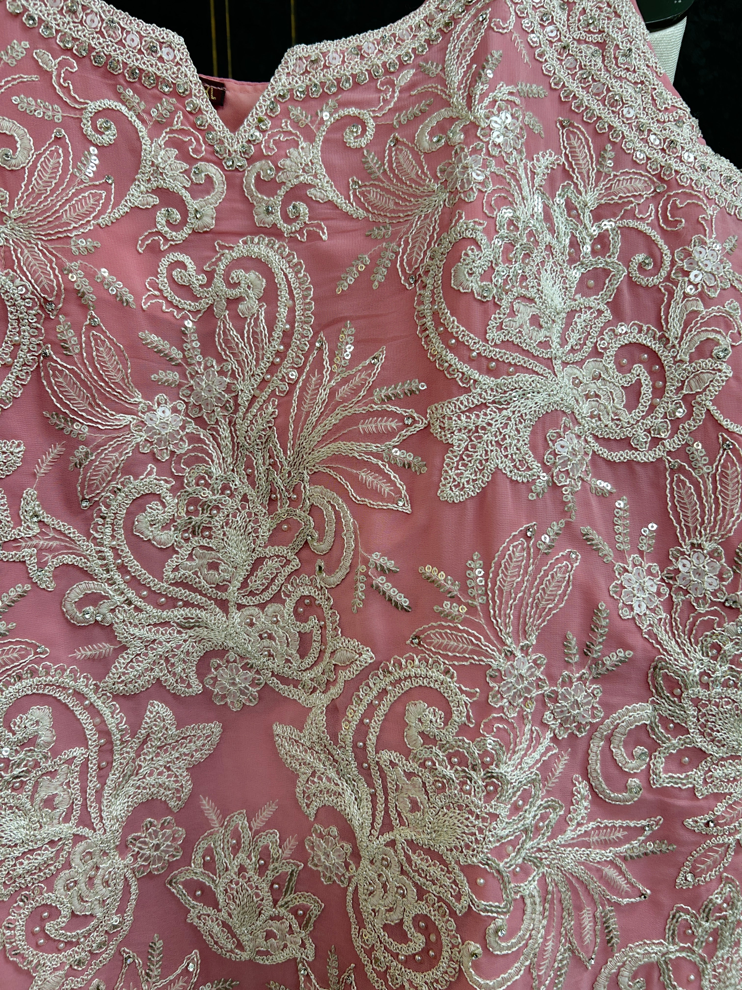 Embroidered sharara suit