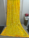 Chiffon saree with embroidery work
