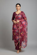 Digital print organza dupatta