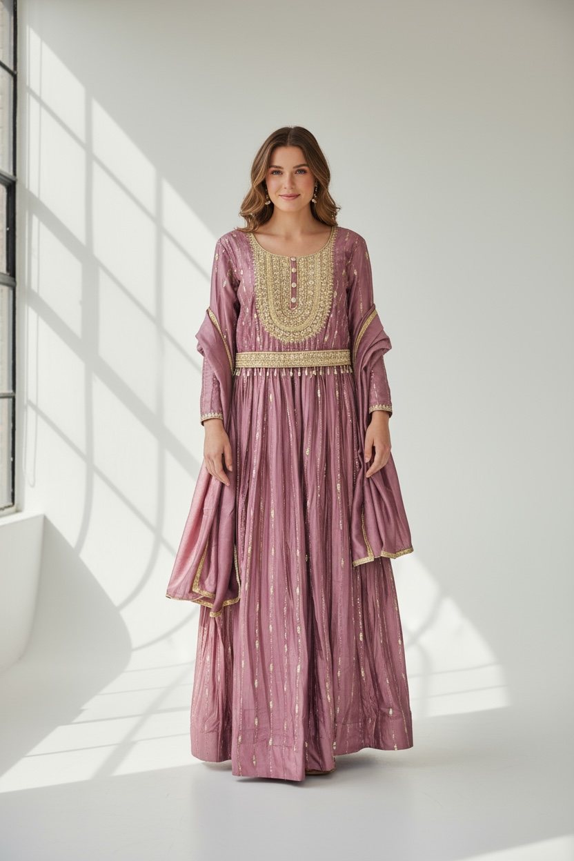 Party wear long kurti / Anarkali set