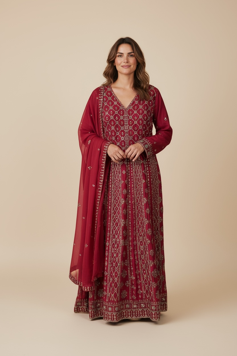 Designer long gown / Indo western