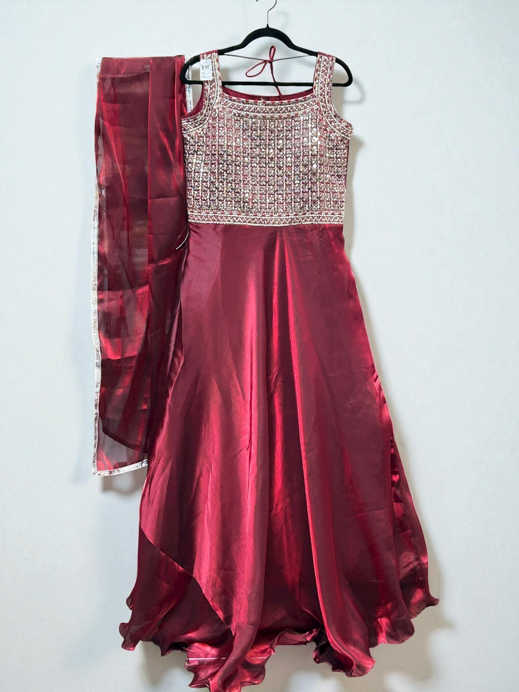 Tissue silk dress with dupatta