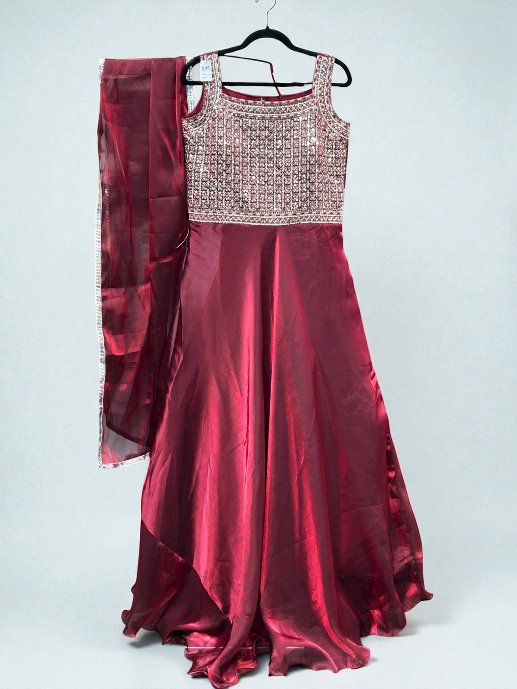 Tissue silk dress with dupatta