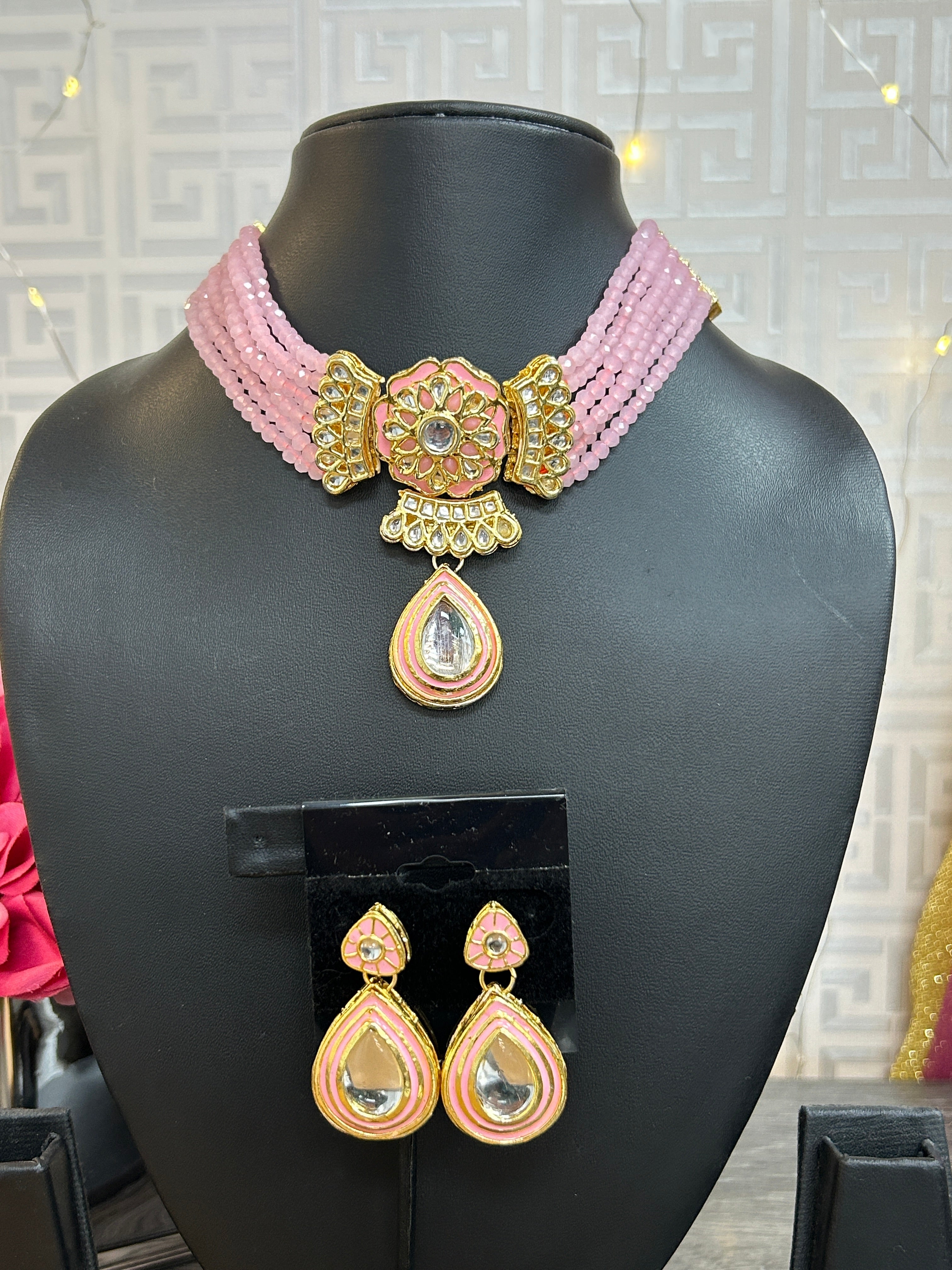 Pink choker set