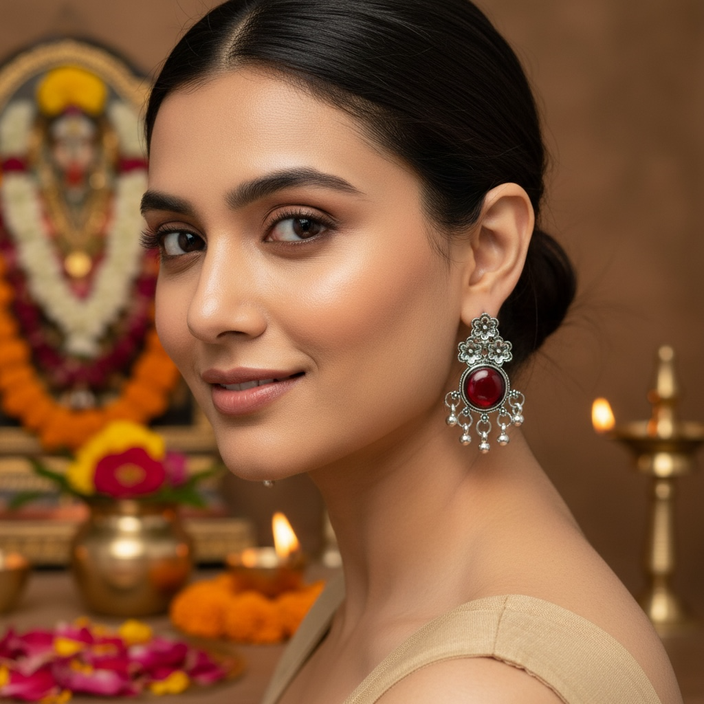 Oxidized earrings | hanging earrings