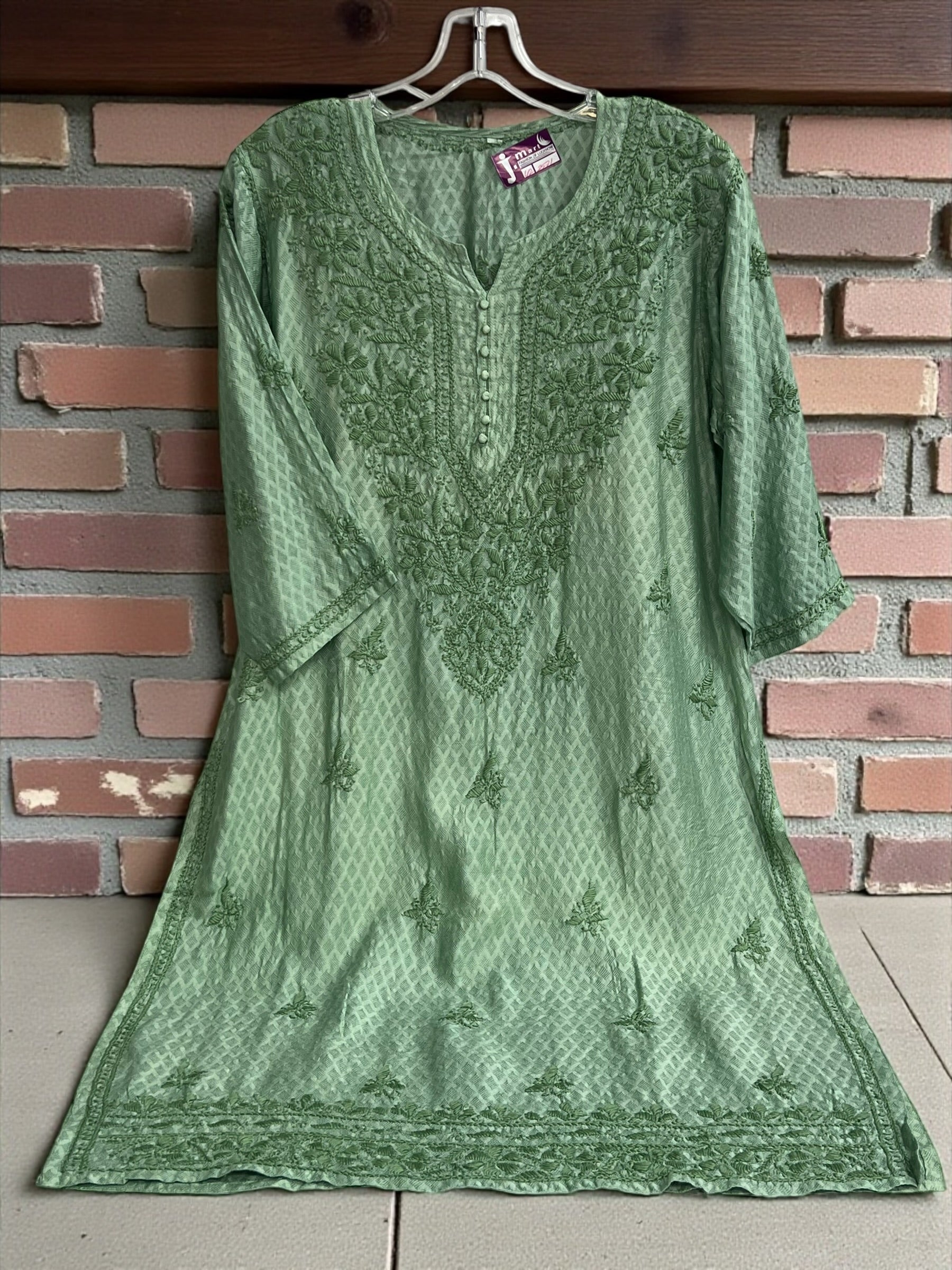 Lucknow Chikankari Kurti | modal silk