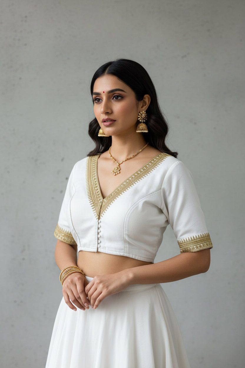 Silk blouse | front hook blouse