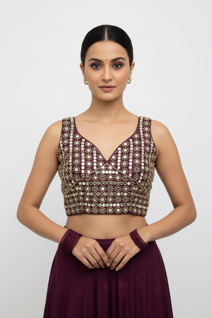 Mirror work blouse