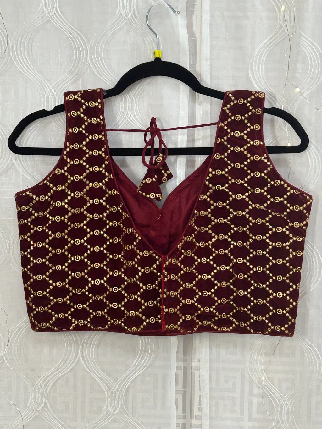 2173 Maroon velvet blouse | readymade blouse for saree