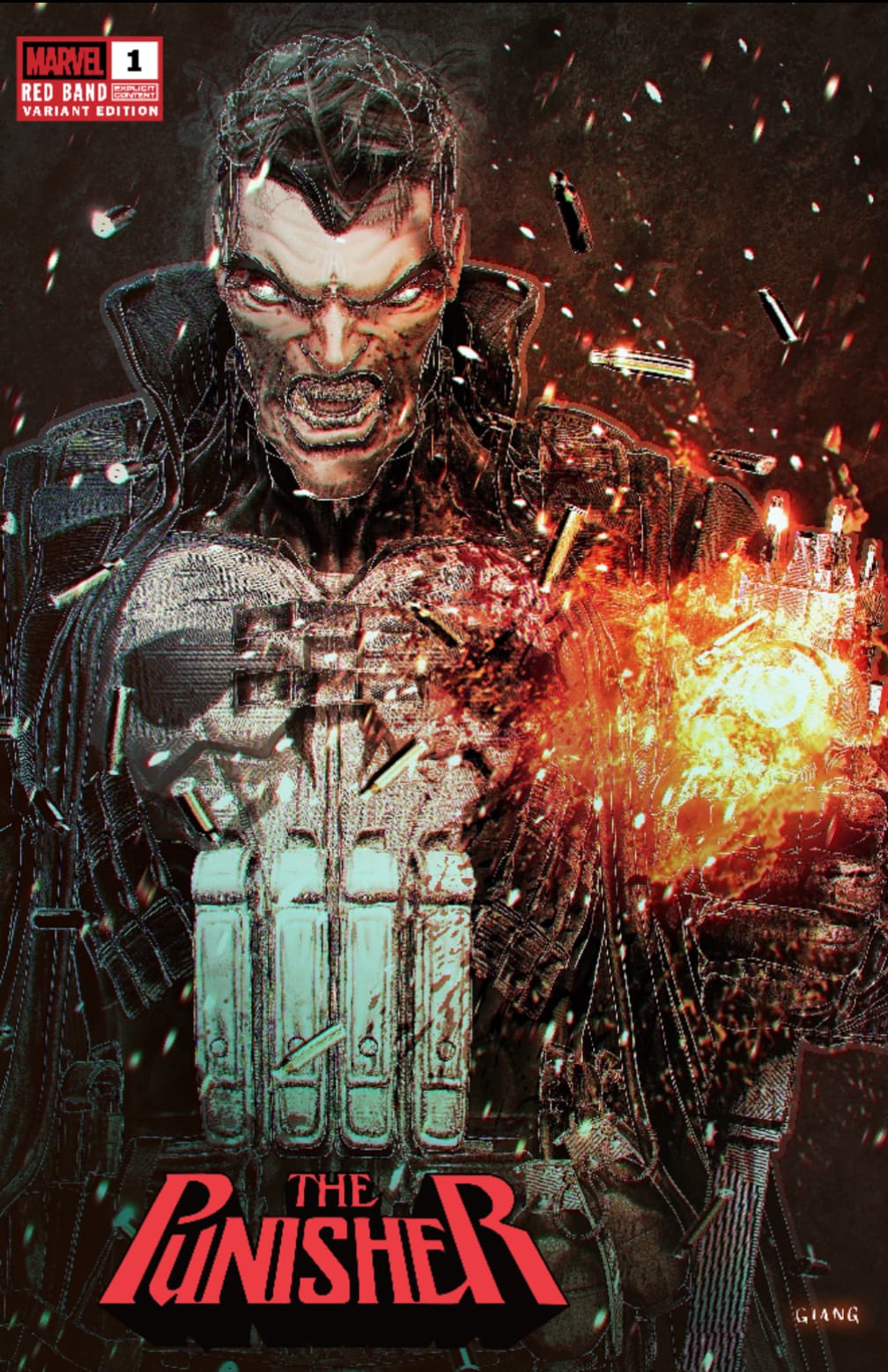PUNISHER RED BAND #1 - JOHN GIANG TRADE VARIANT FANEXPO NEW ORLEANS EXCLUSIVE LTD 3000