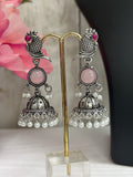 Oxidized earrings | long jhumki