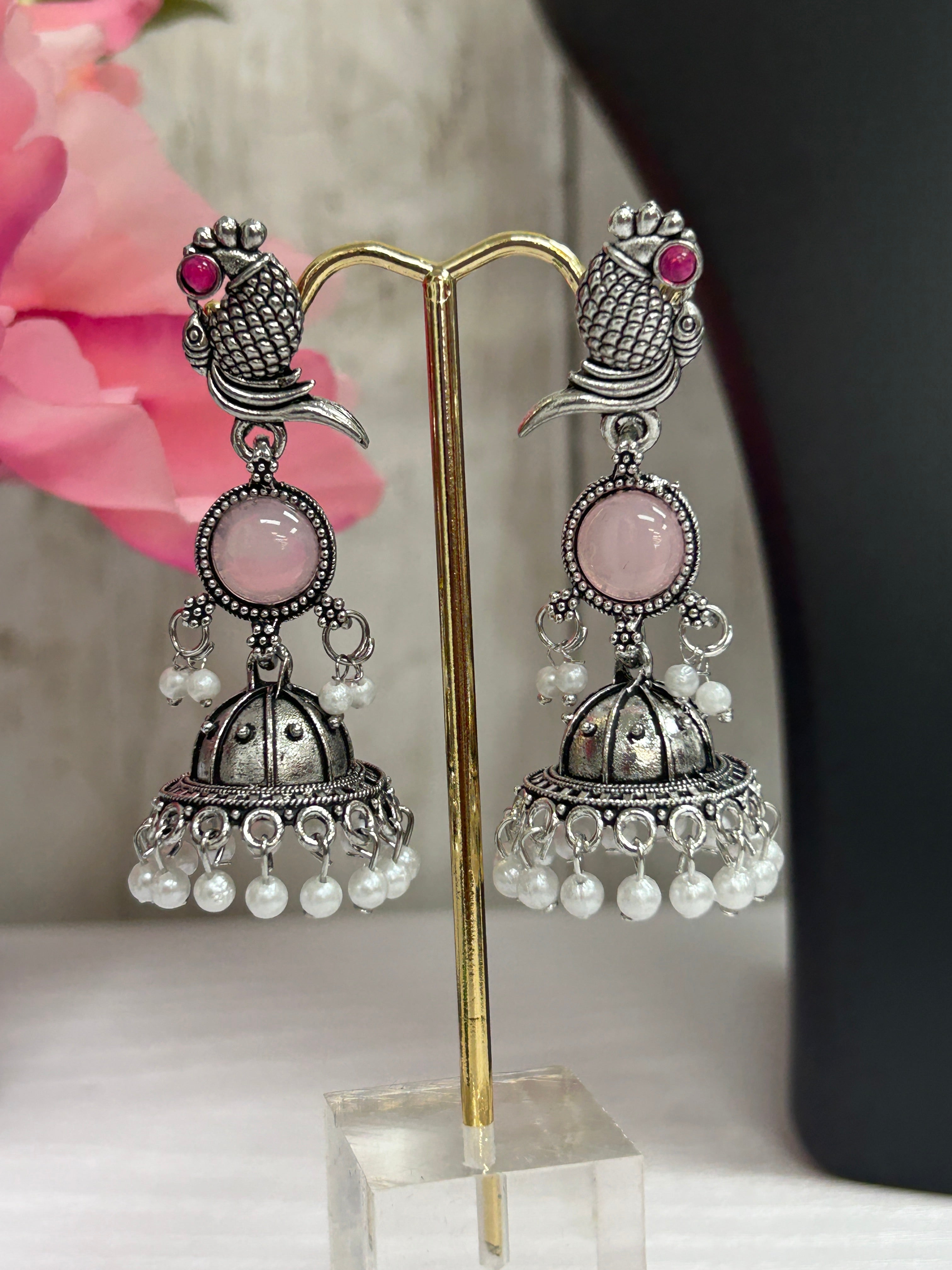 Oxidized earrings | long jhumki