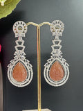 CZ earrings | light brown