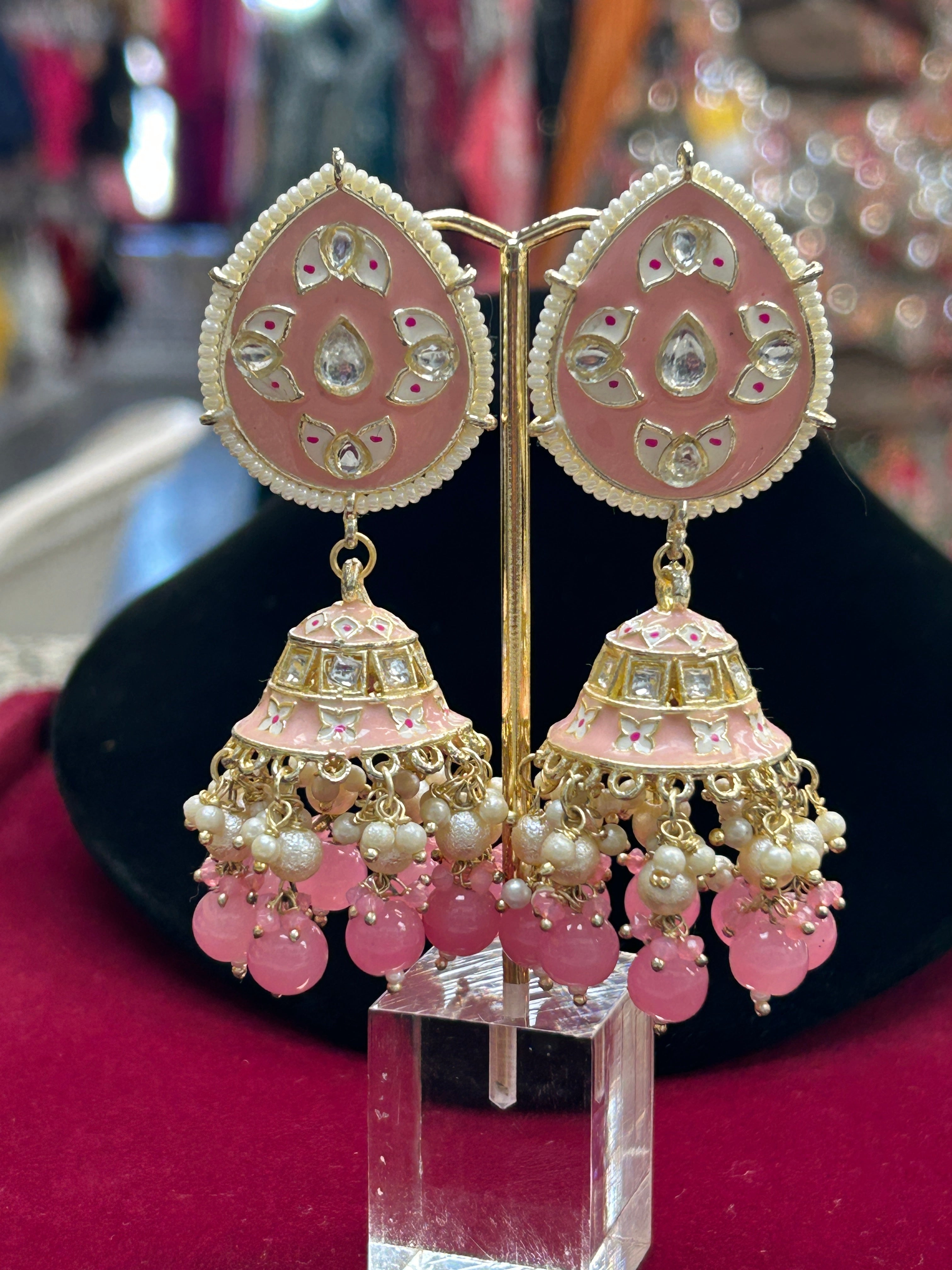 Meenakari earrings