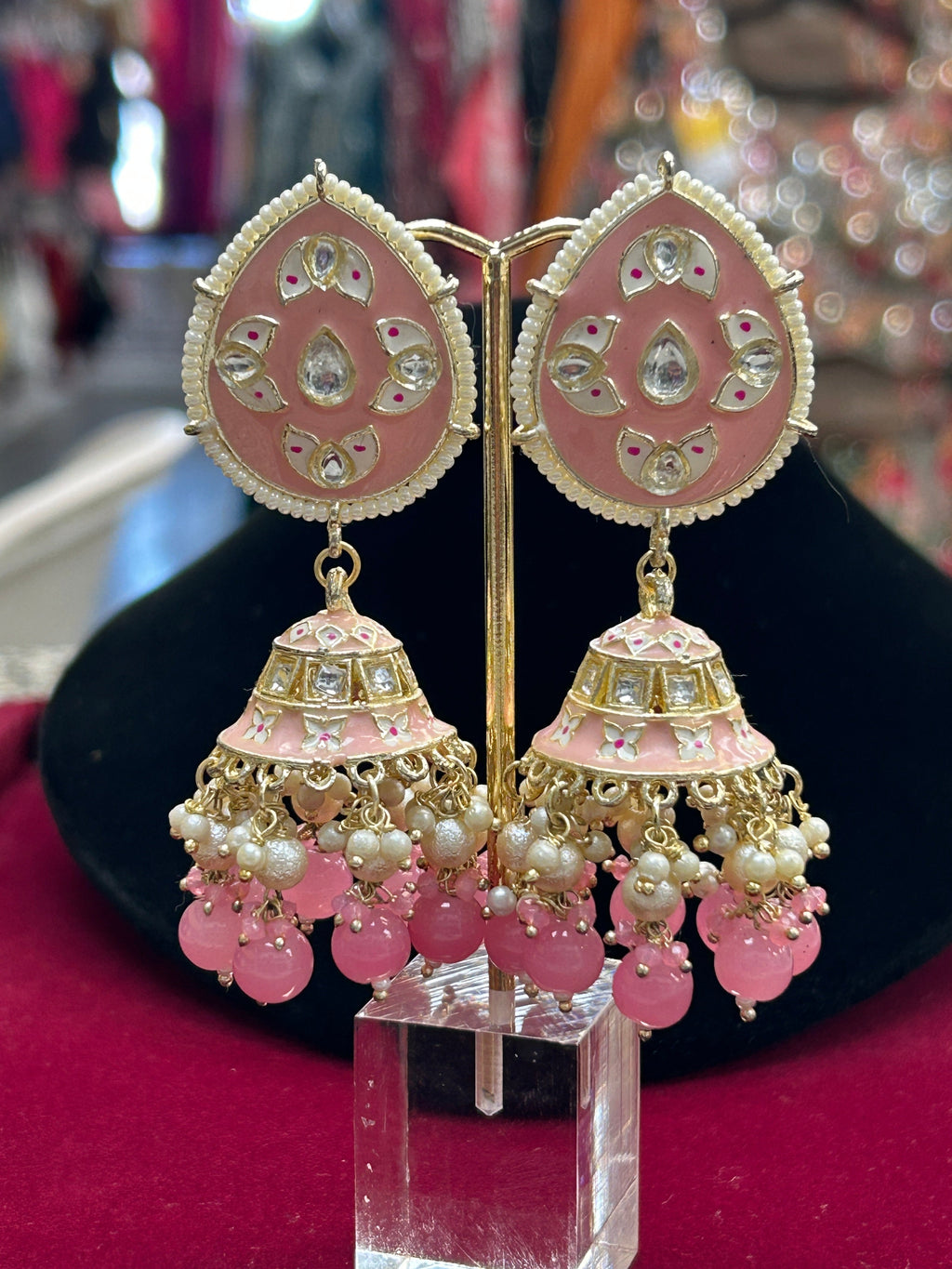 Meenakari earrings