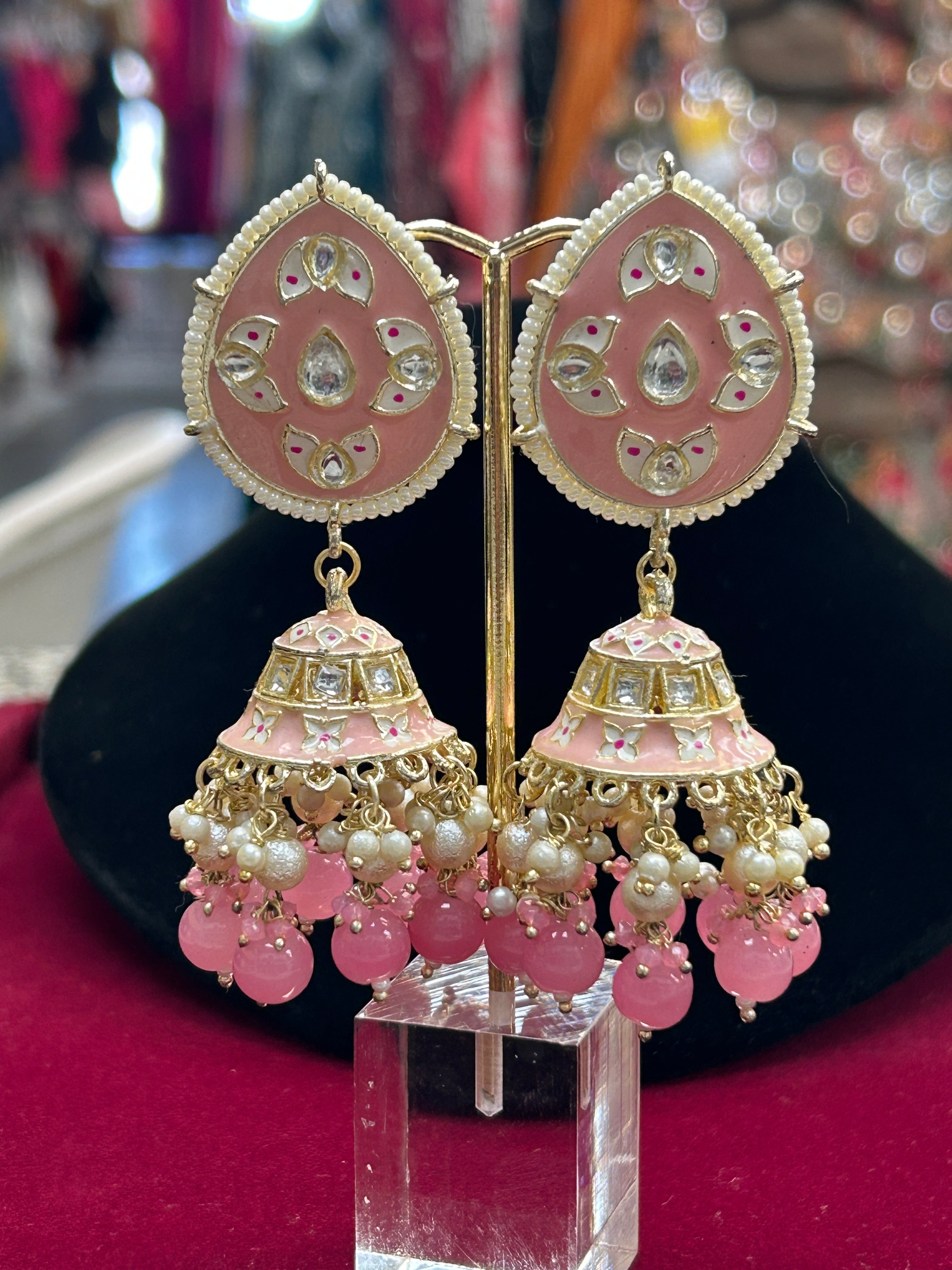 Meenakari earrings