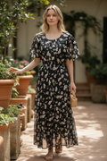black Georgette frock