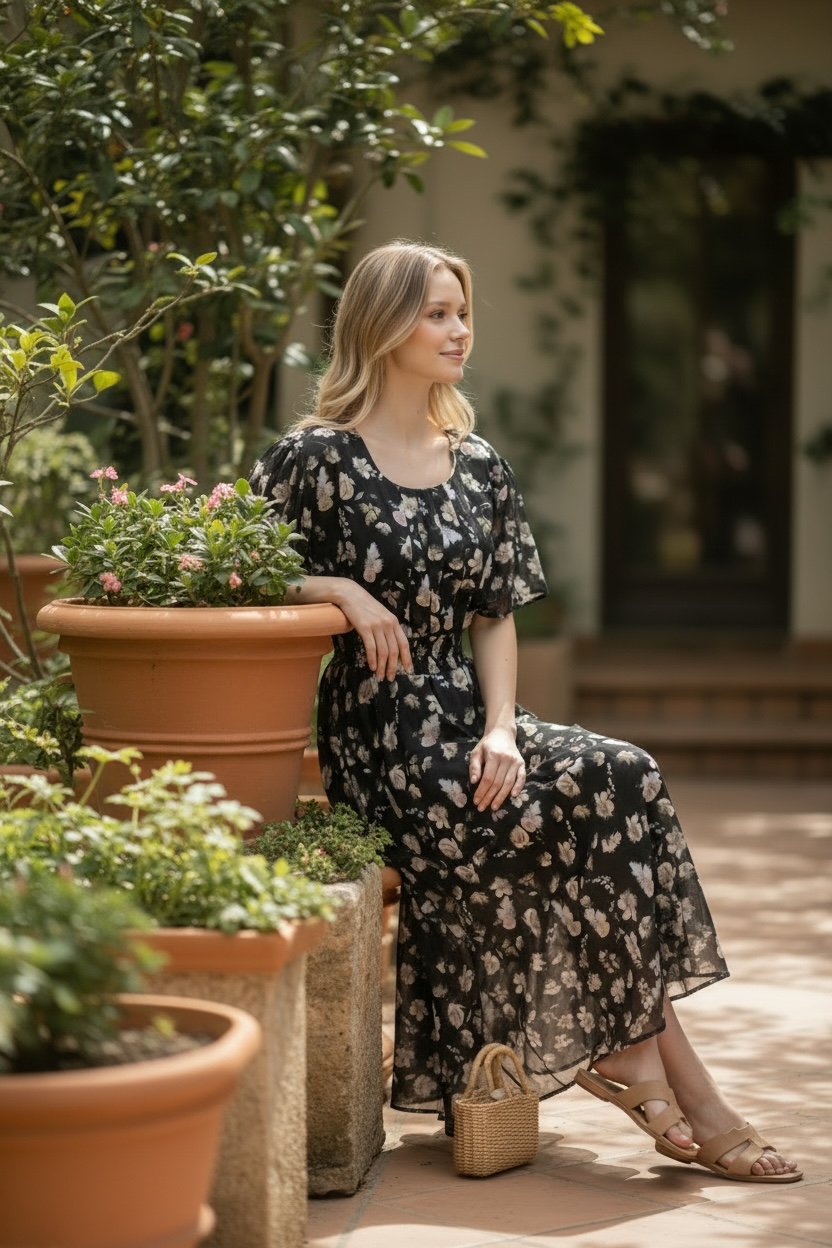 black Georgette frock