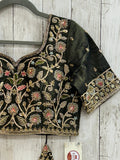 Hand embroidered blouse | tissue silk blouse with all over hand embroidery