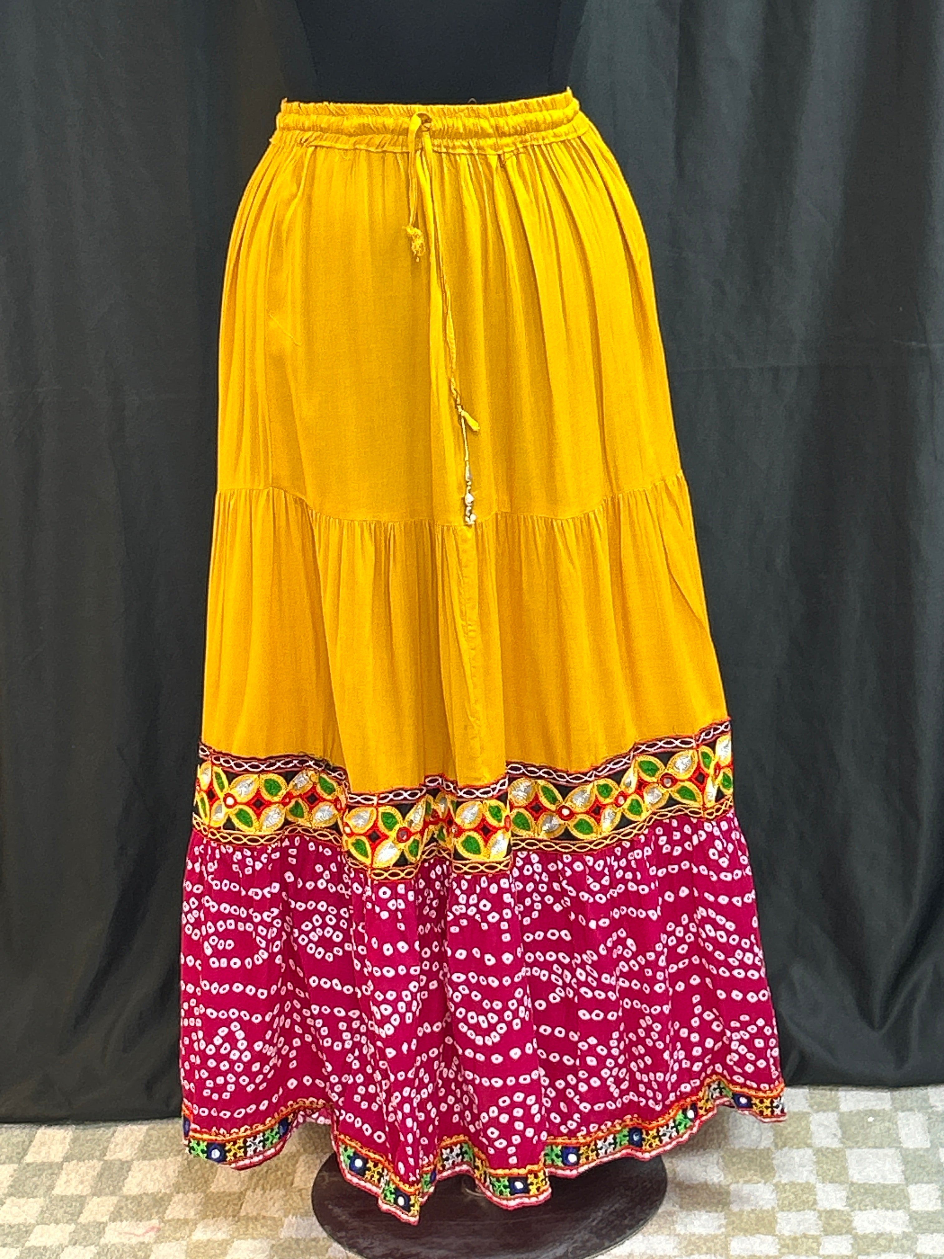 Cotton Bandhani skirt