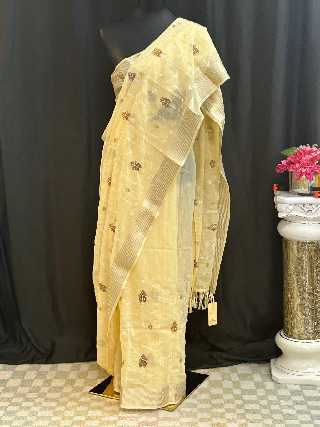 Linen Cotton saree