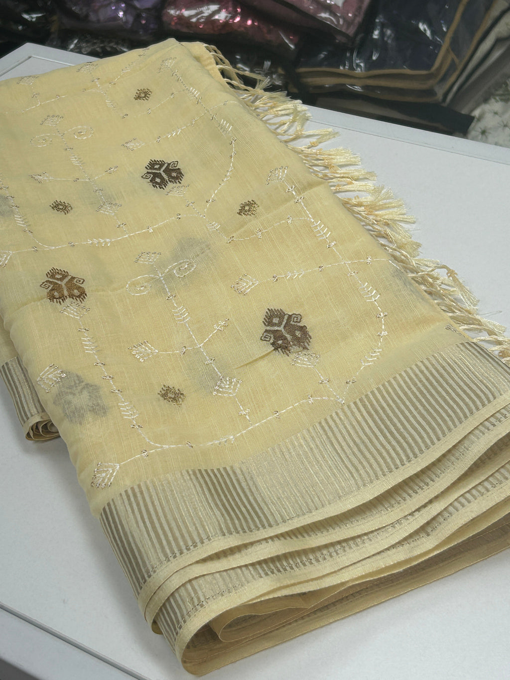 Linen Cotton saree