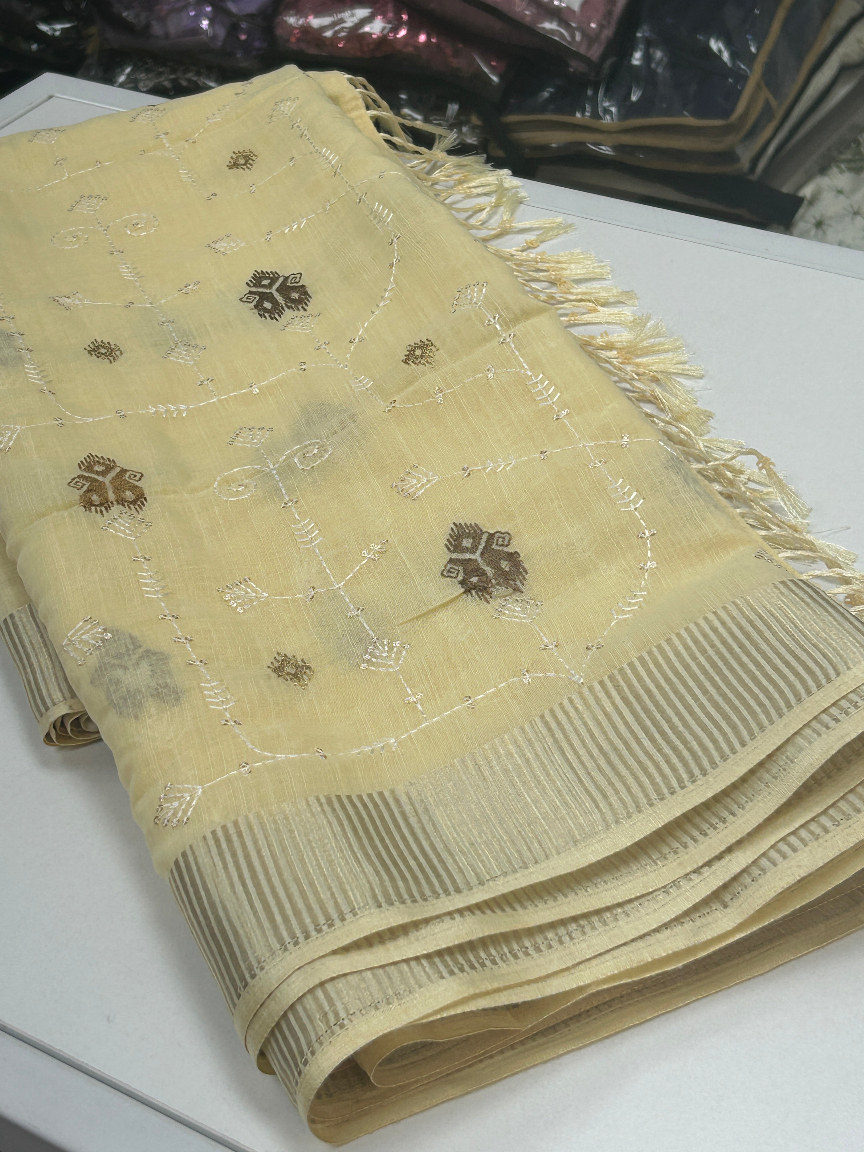 Linen Cotton saree