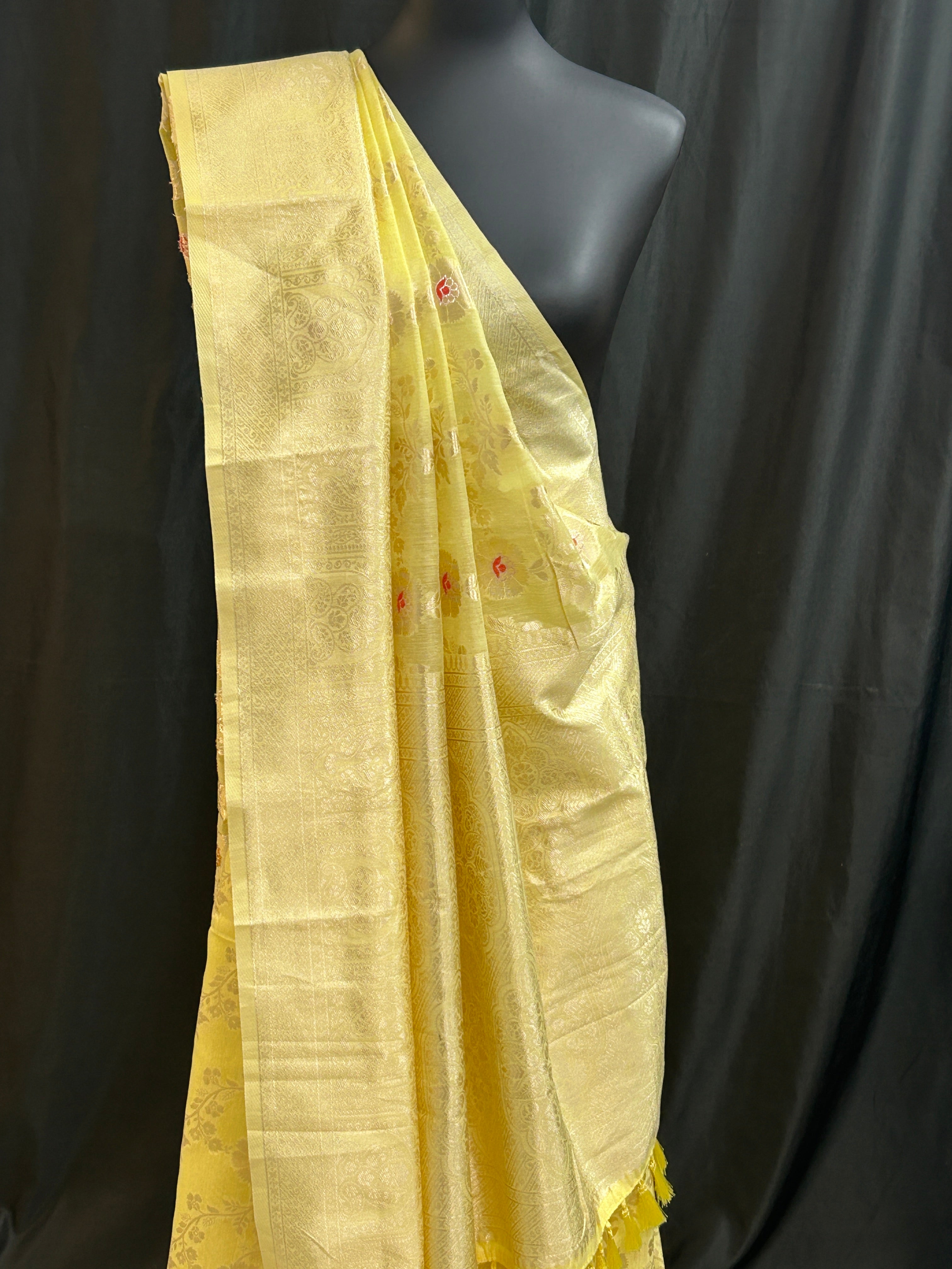 Linen cotton saree