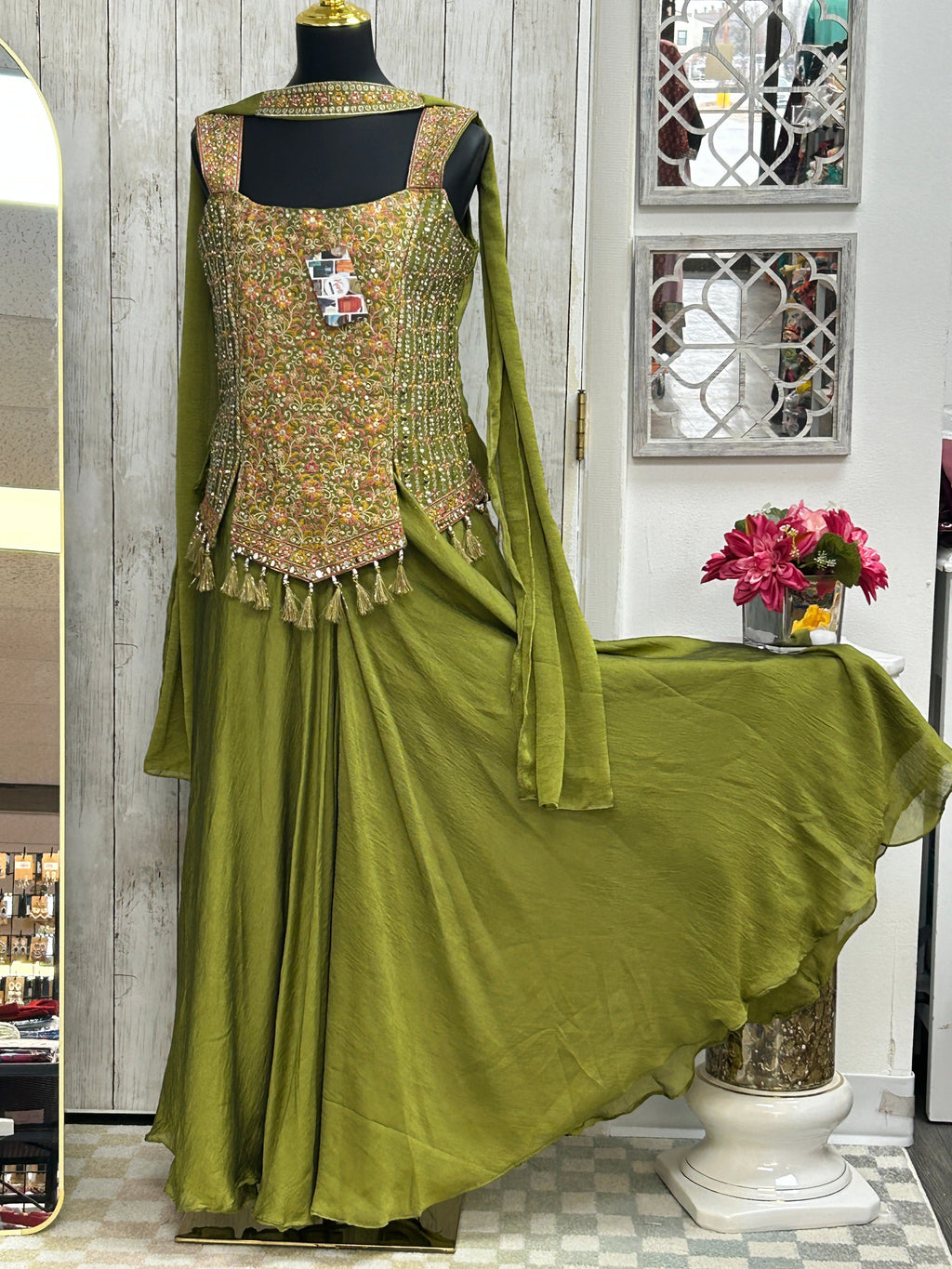 Sharara suit : chiffon silk sharara set