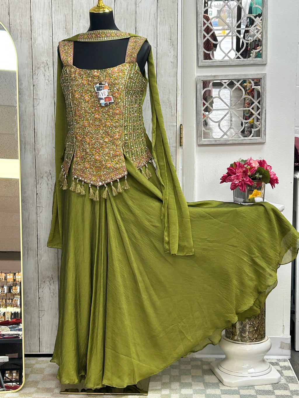 Sharara suit : chiffon silk sharara set