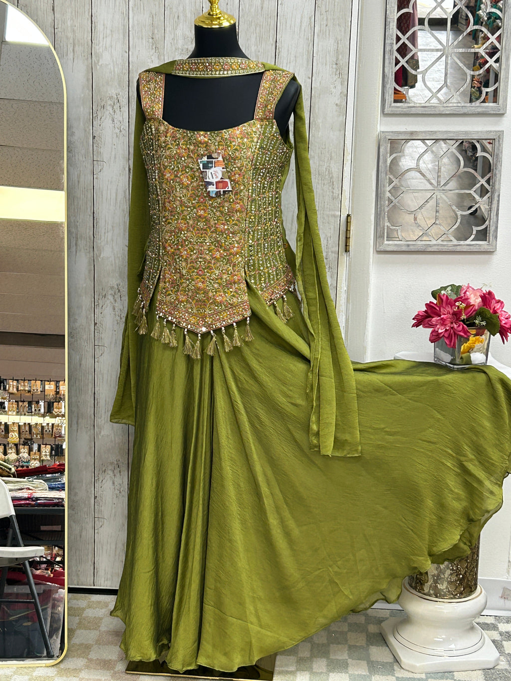 Sharara suit : chiffon silk sharara set
