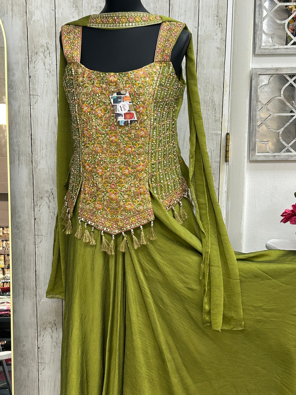 Sharara suit : chiffon silk sharara set