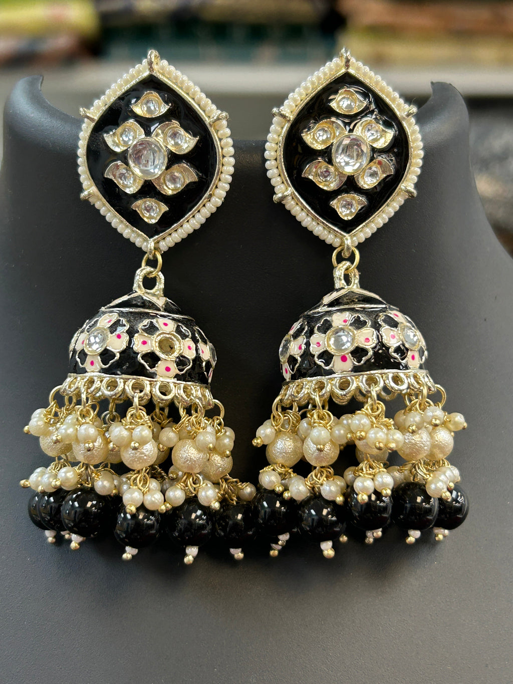 Meenakari jhumki