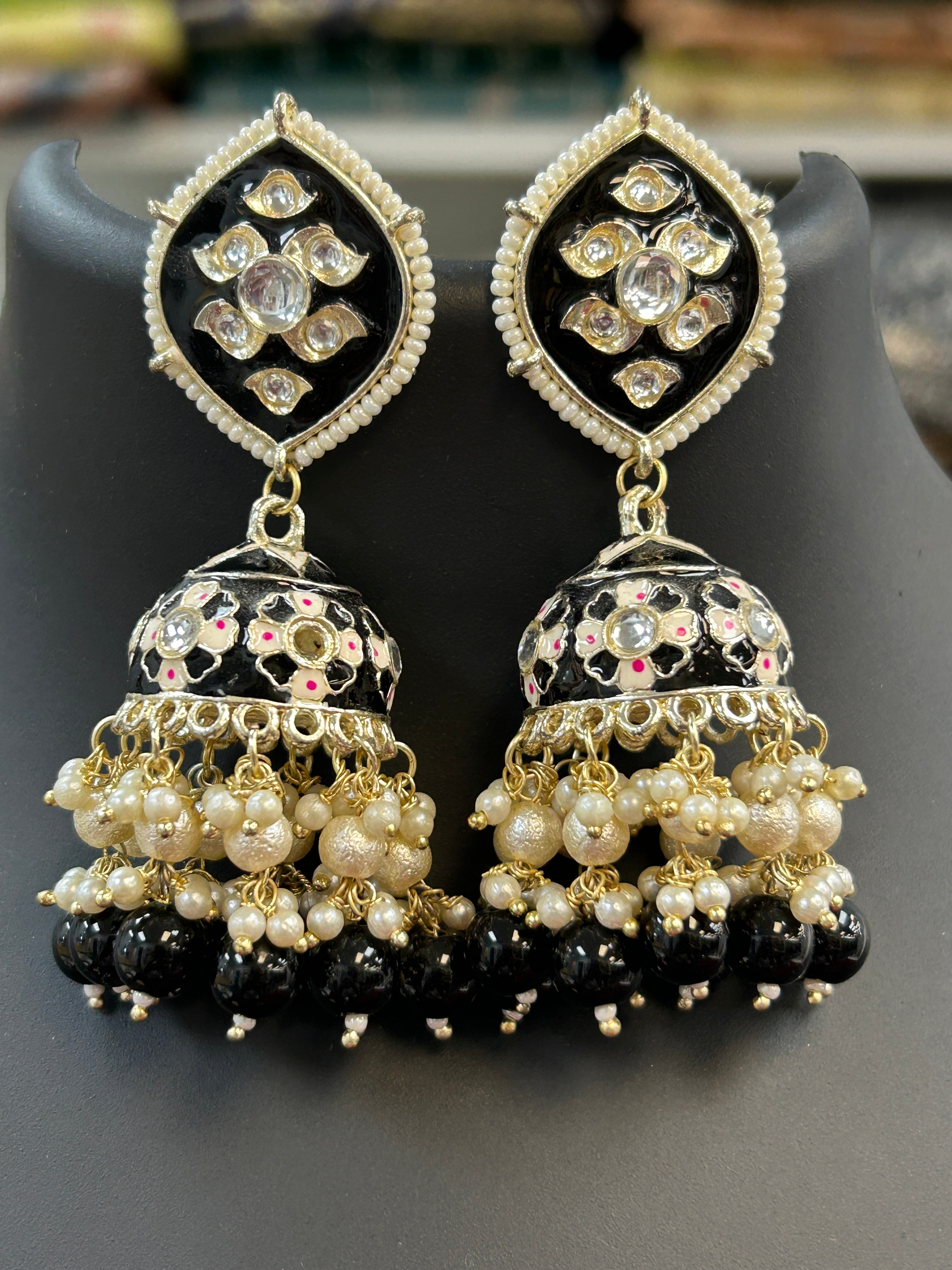 Meenakari jhumki