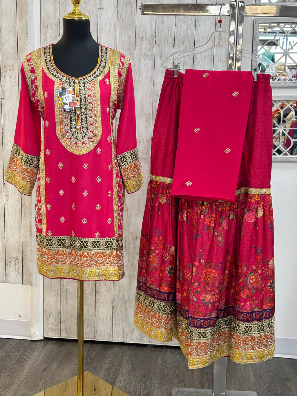 Heavy party wear sharara suit