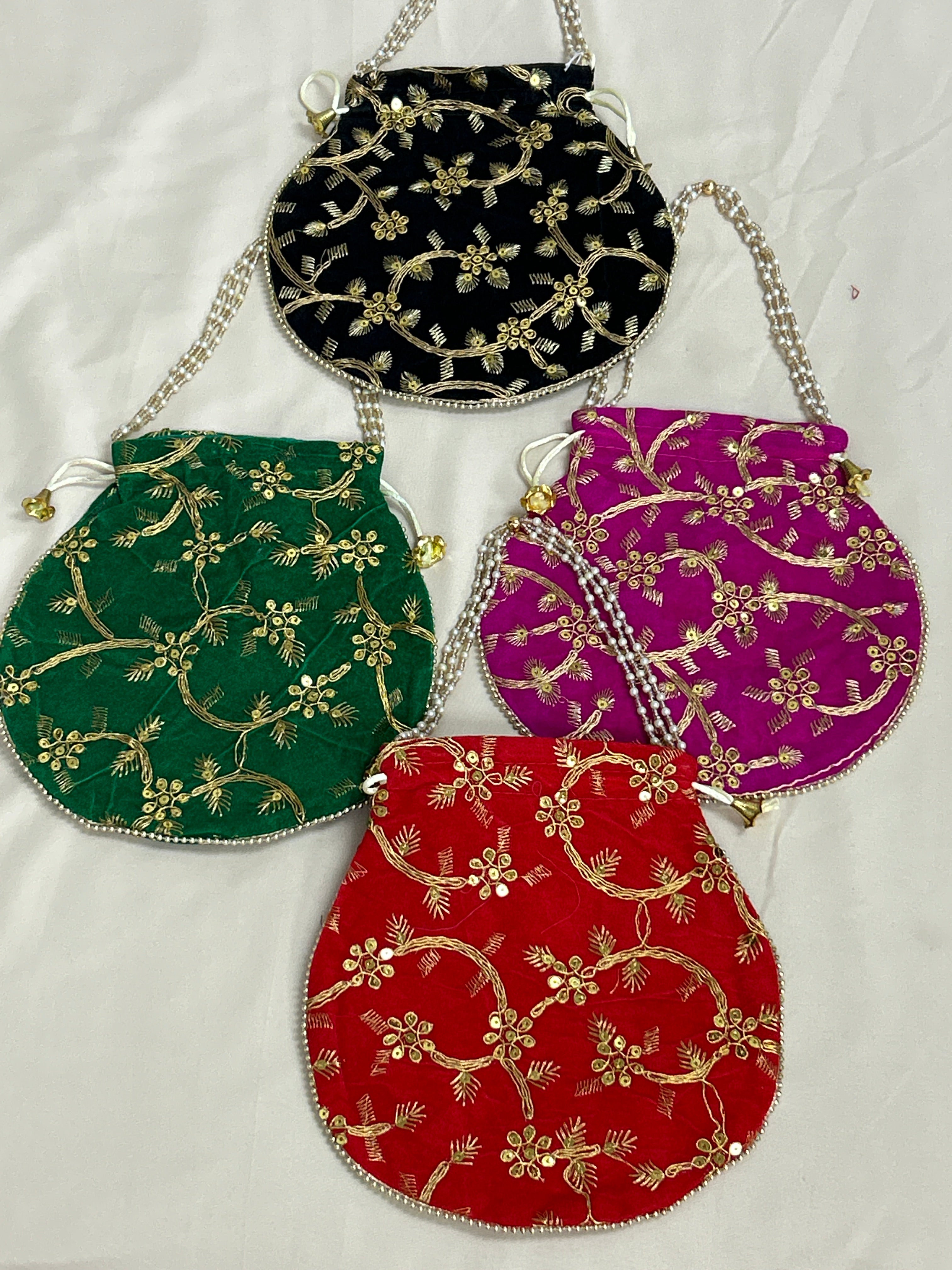 Embroidered potli bags