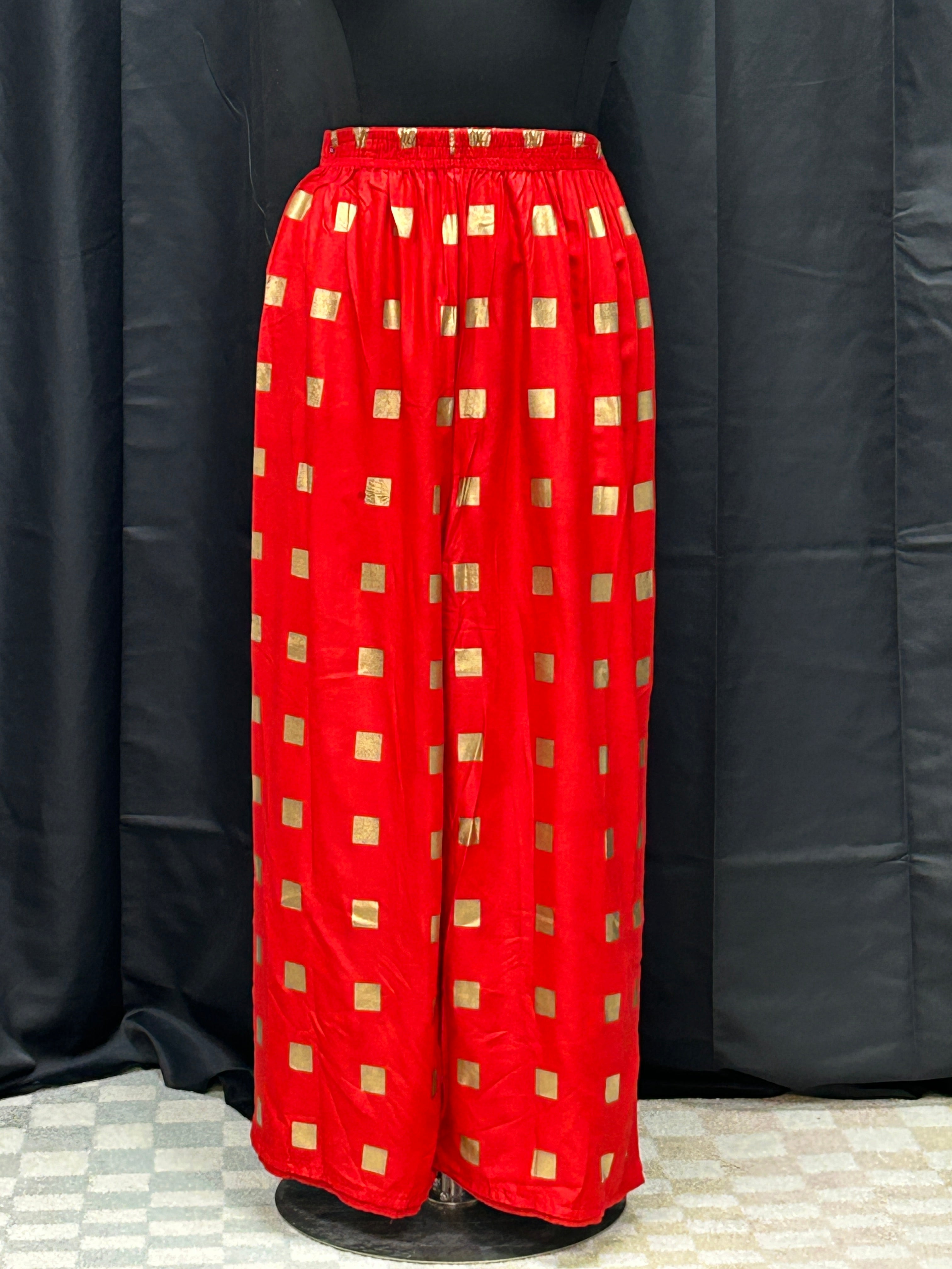 Red rayon Plazzo pant