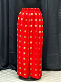 Red rayon Plazzo pant