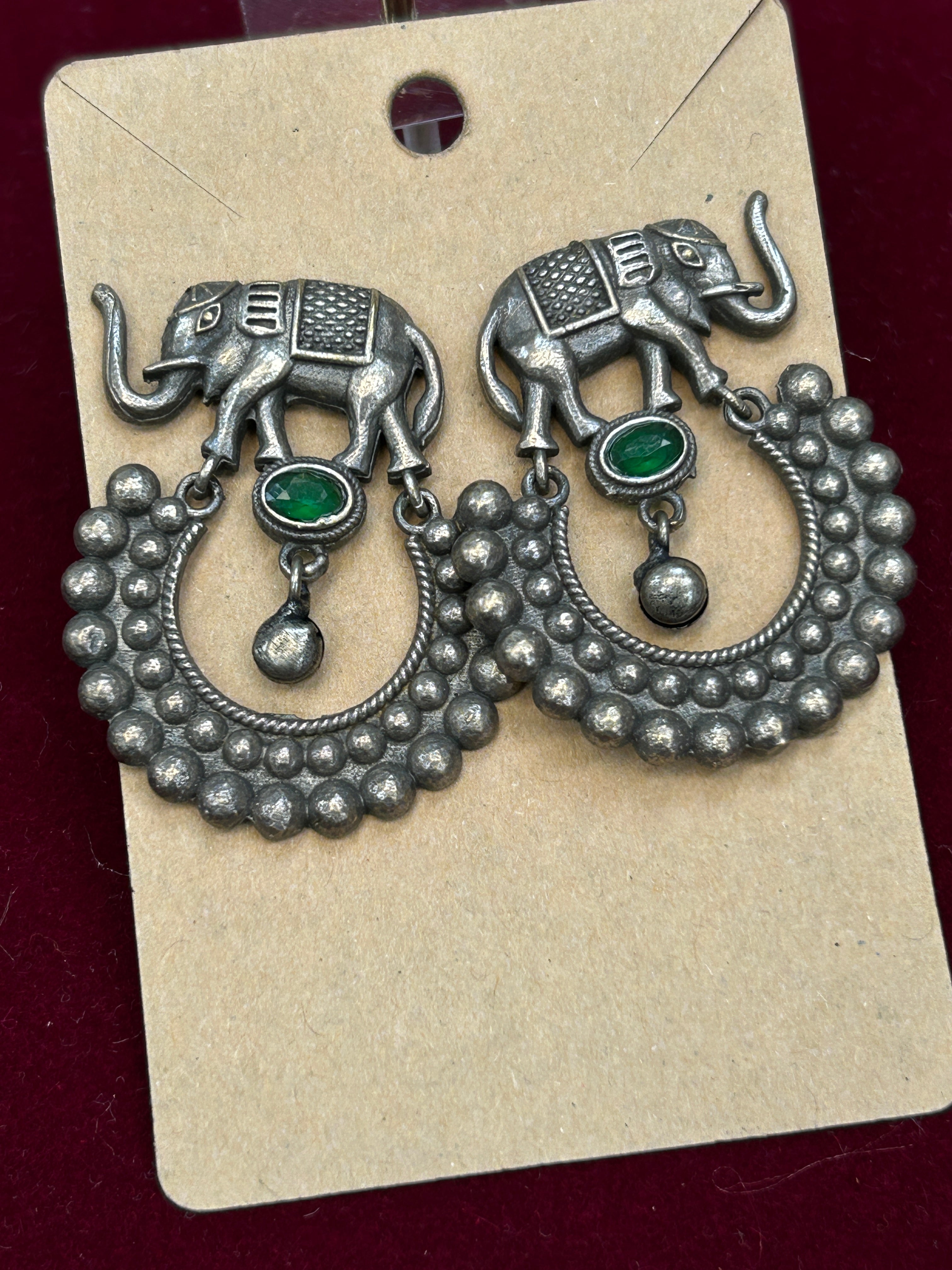 Oxidized silver earrings