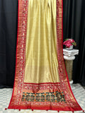 Patola print saree : henna green