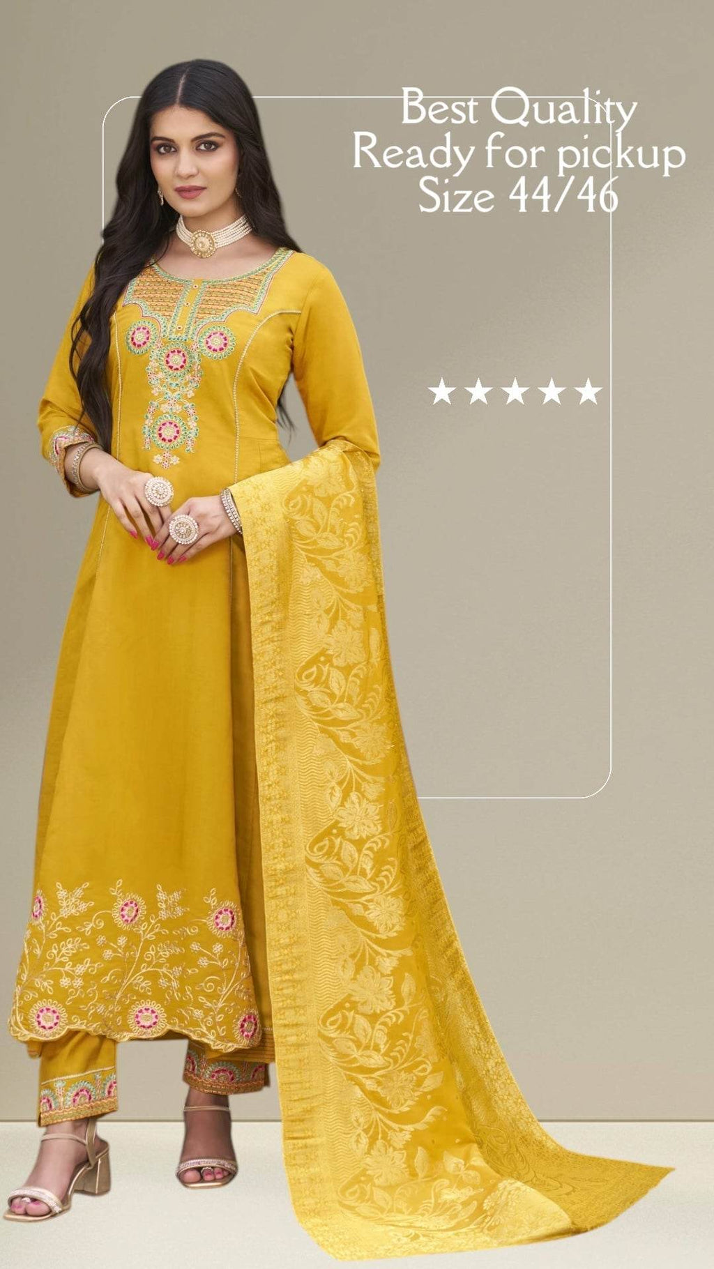 Silk Anarkali Kurti set