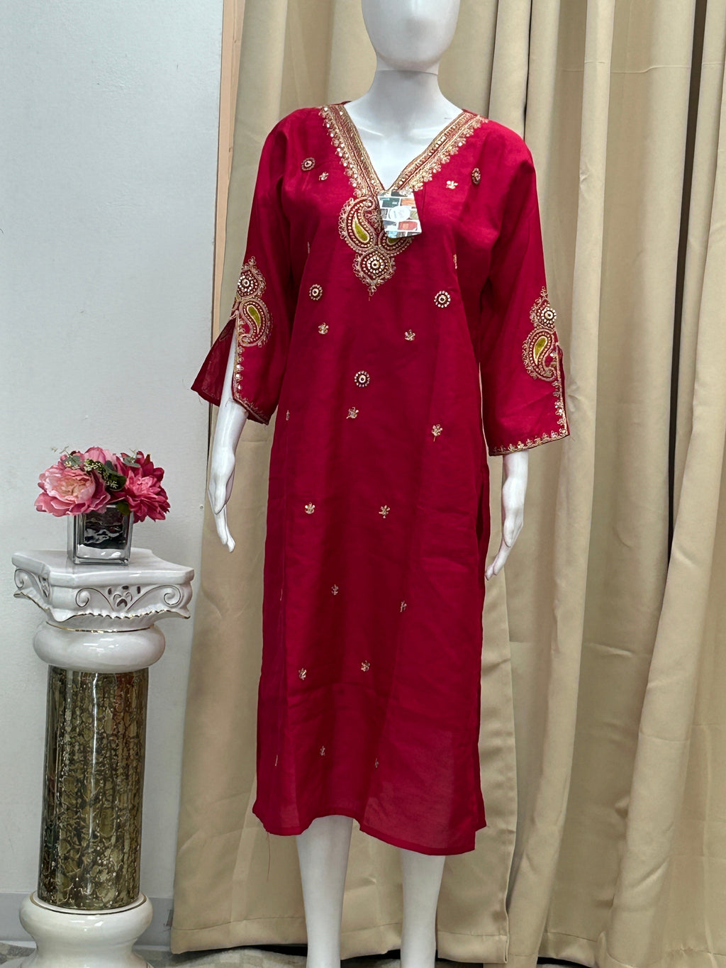 Crape silk kurti
