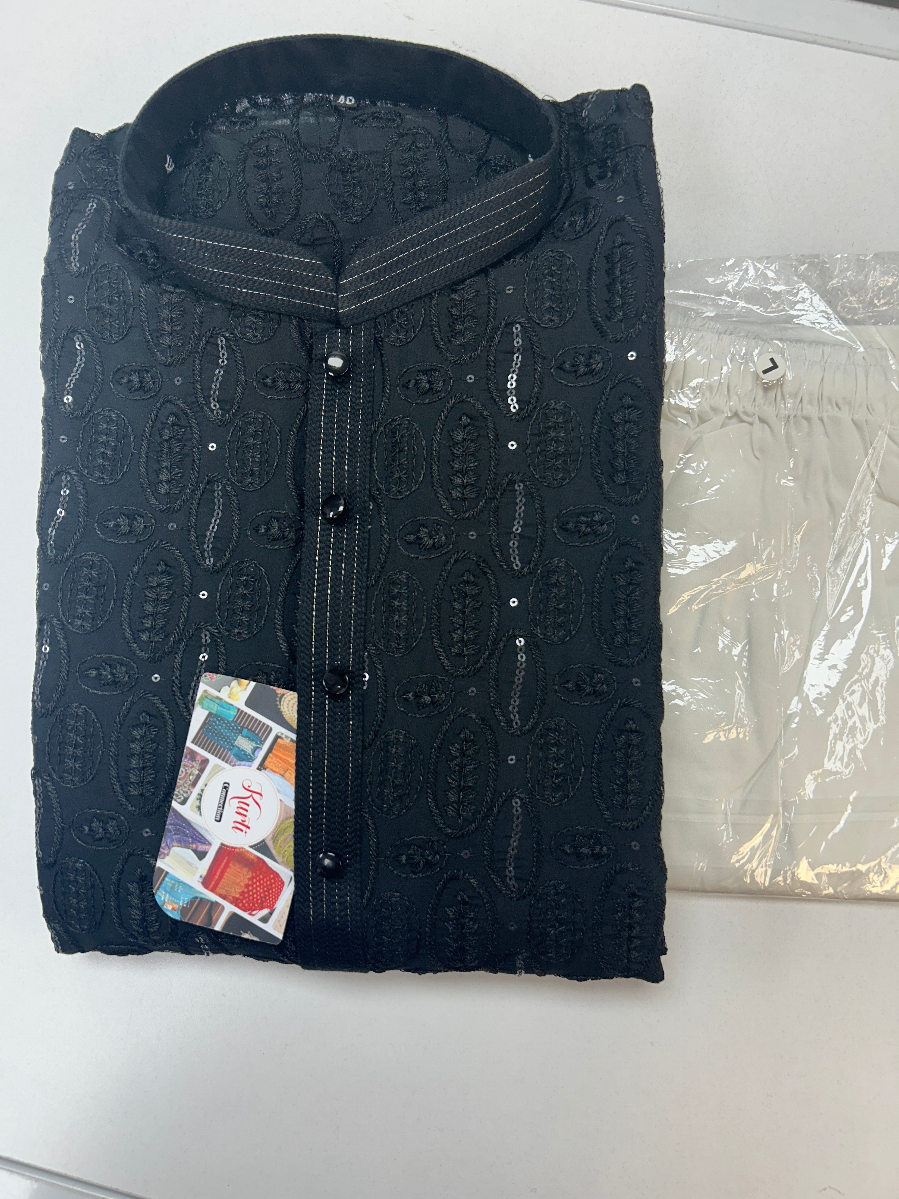 Black kurta set