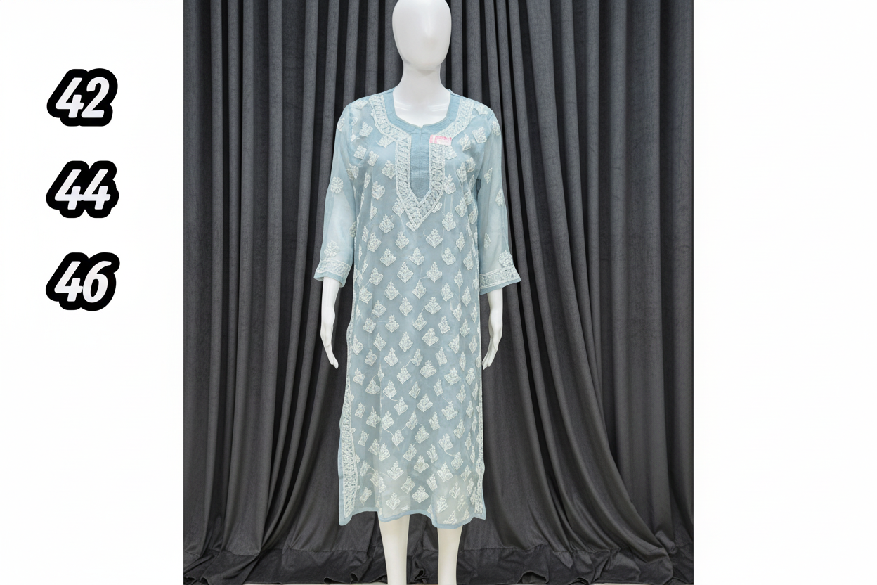 Georgette Chikankari Kurtis