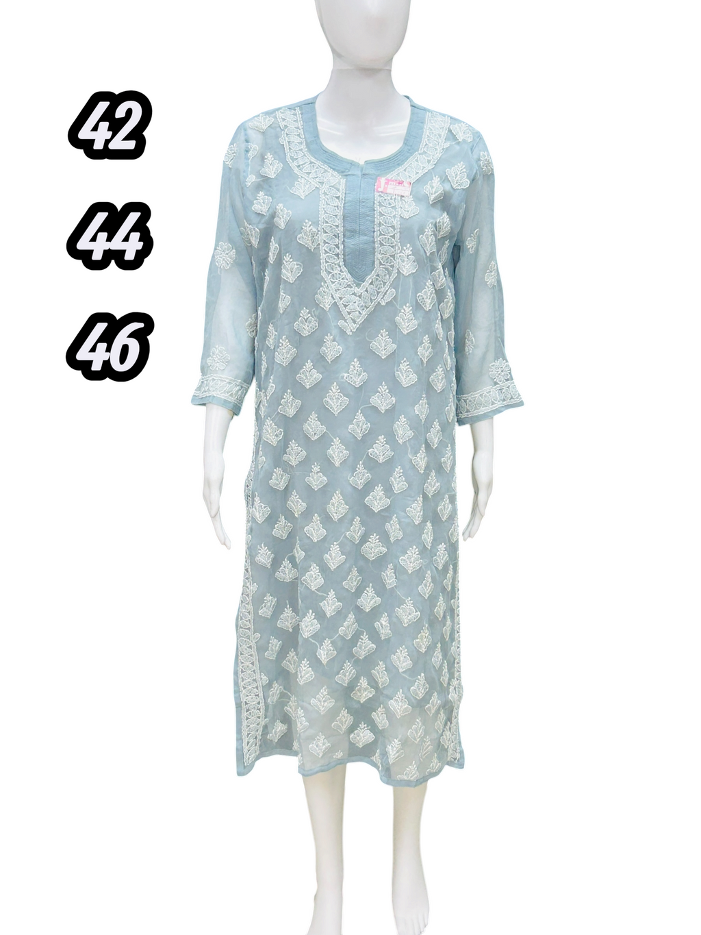 Georgette Chikankari Kurtis