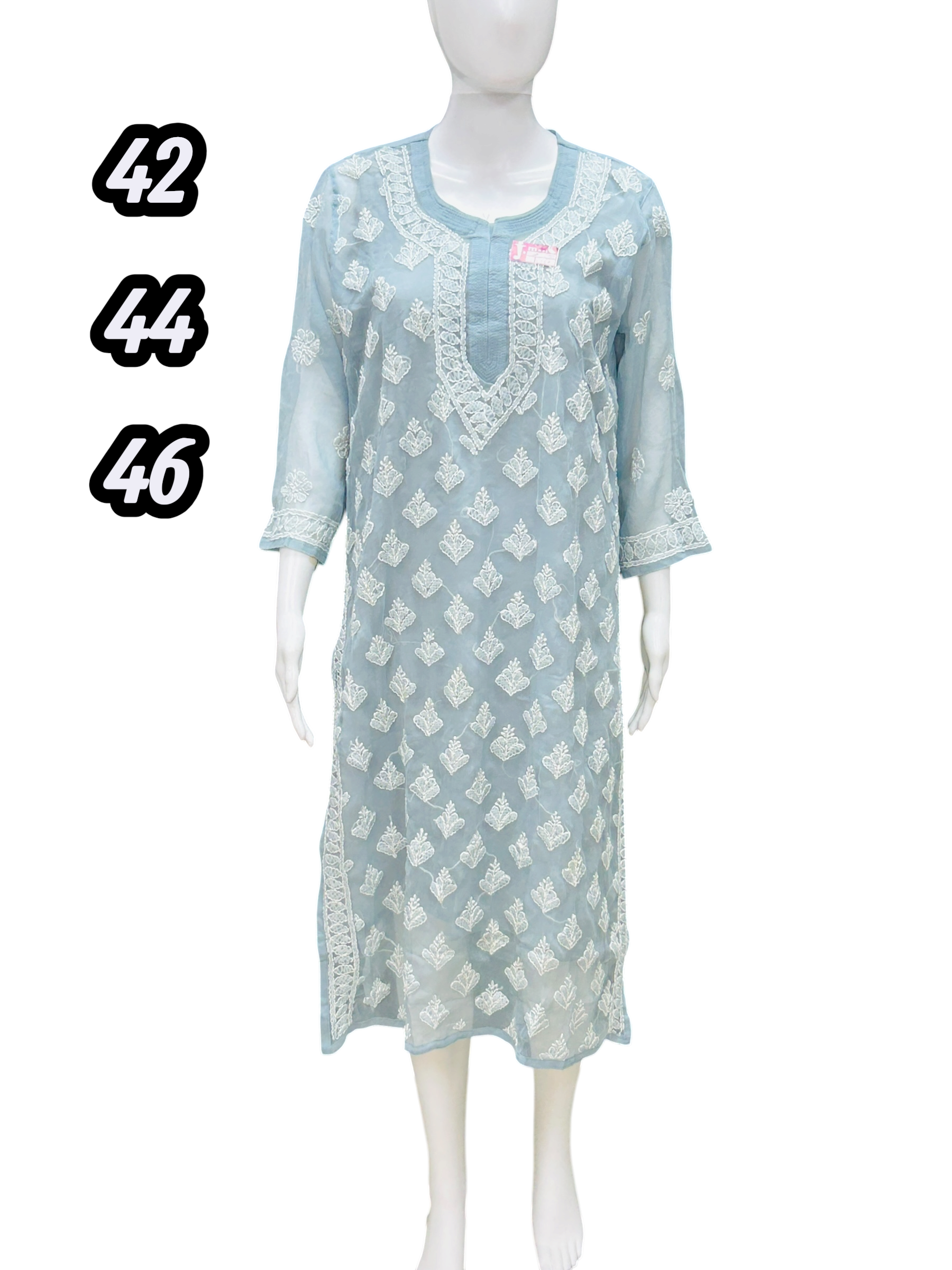 Georgette Chikankari Kurtis