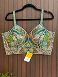Embroidered sleeveless blouse