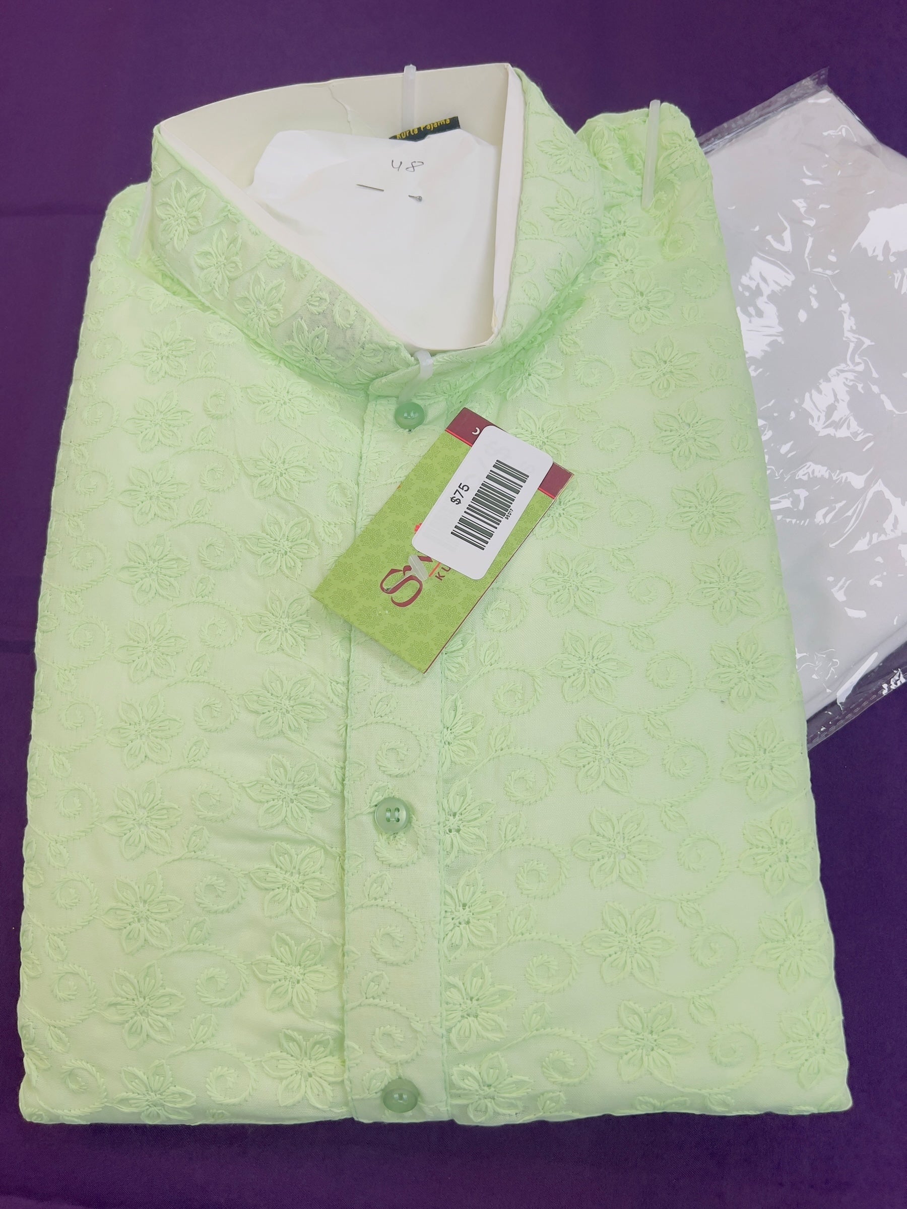 Cotton chikankari kurta pajama