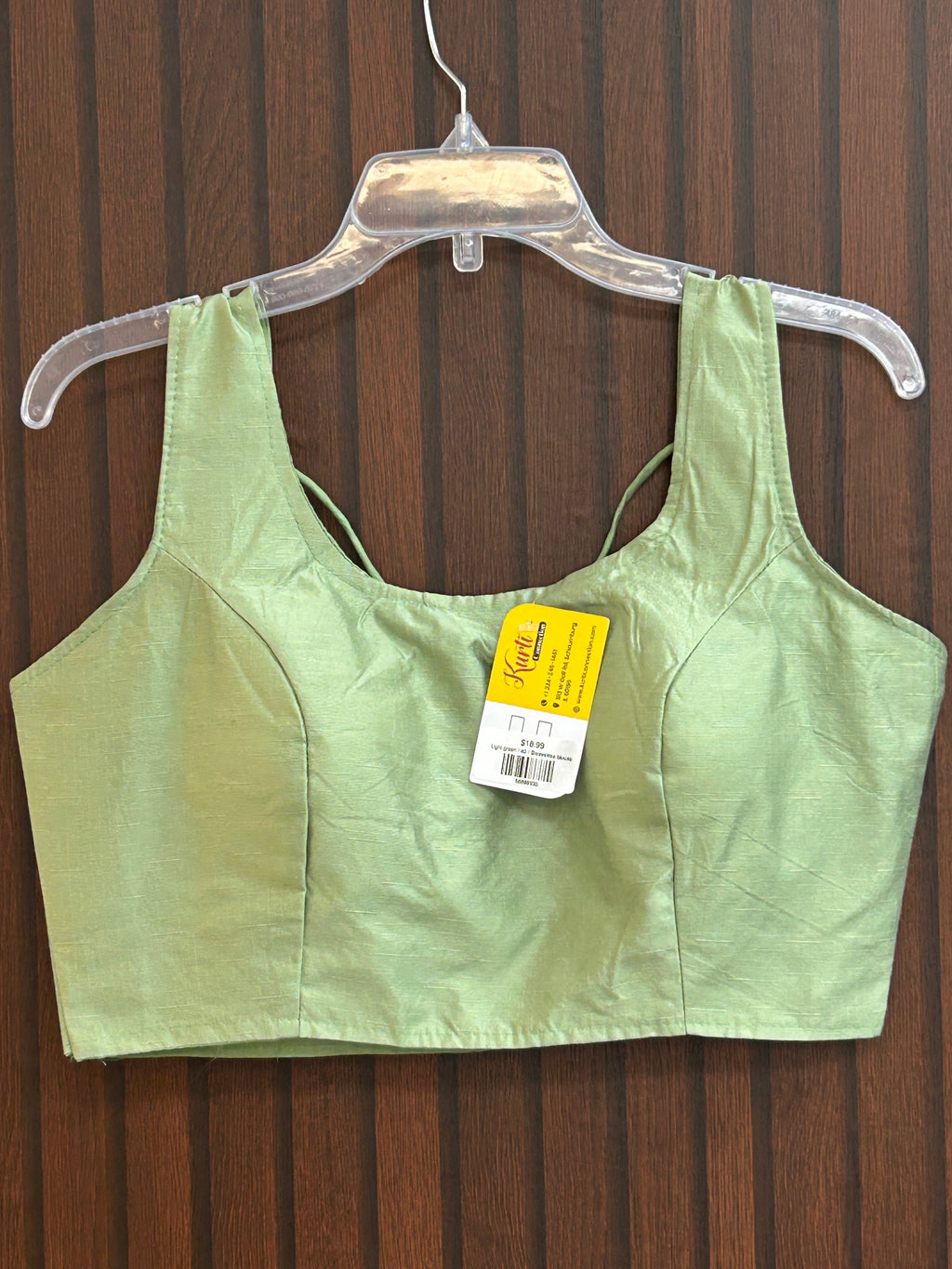 Light green silk blouse